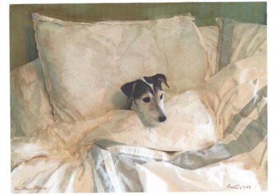 "French Greys" pastel pencil and watercolor