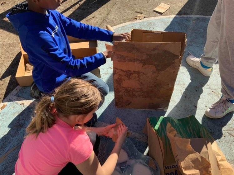 123 Puppetry pupeteers paper macheing cardboard creations