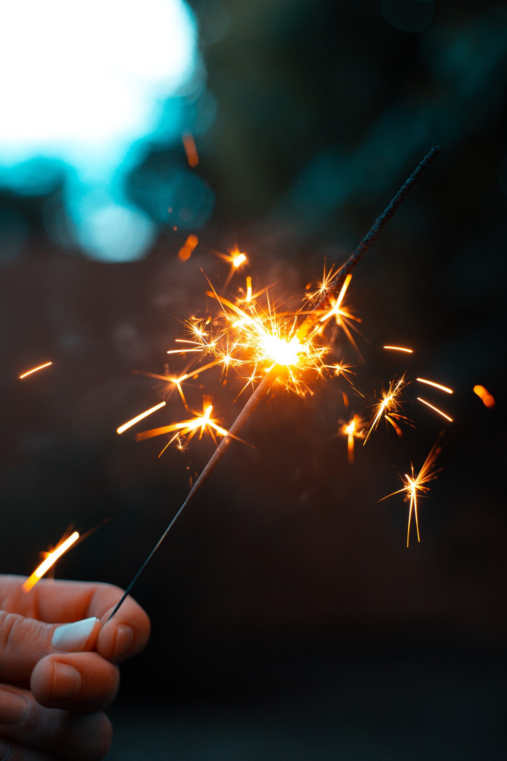 Sparkler burning down from Unsplash