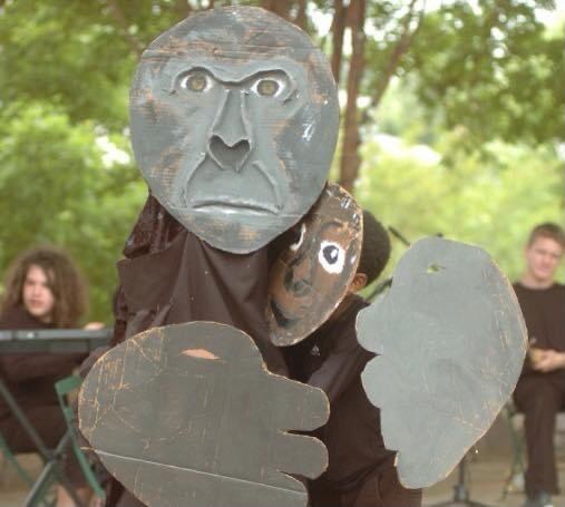 Mother and baby gorilla from Spring 2018 production of the shoe strings for us.