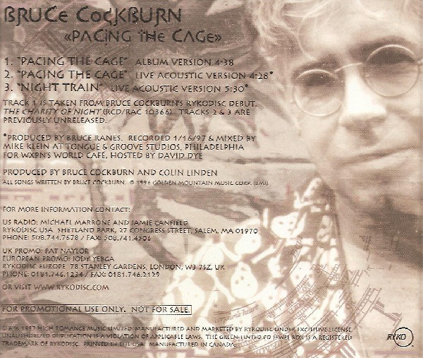 Bruce Cockburn Pacing the Cage