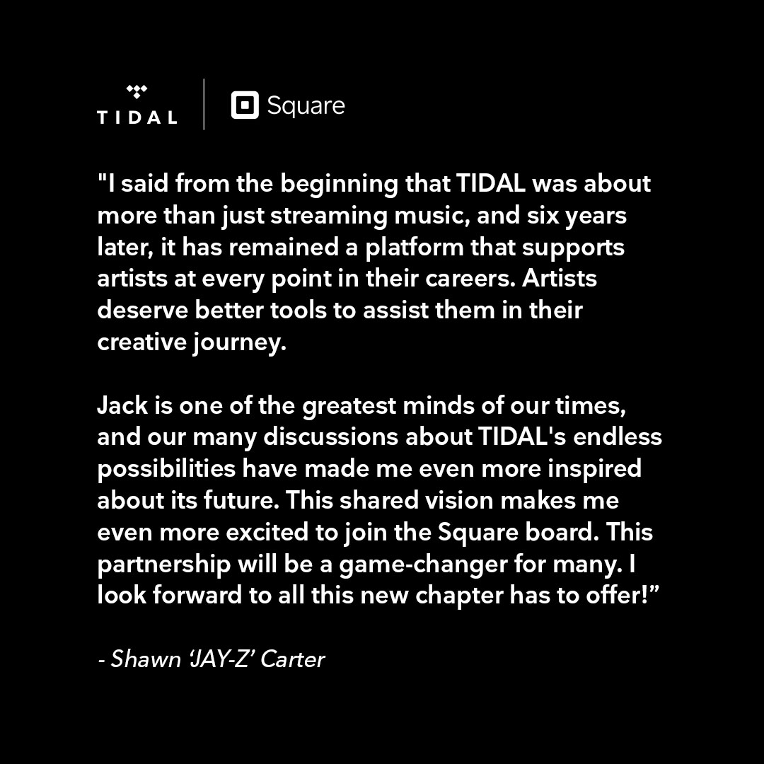 Tidal and Square Join forces Tidal and Square Join forces