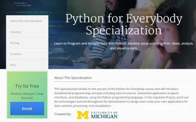 Python for Everybody with Dr. Chuck now!