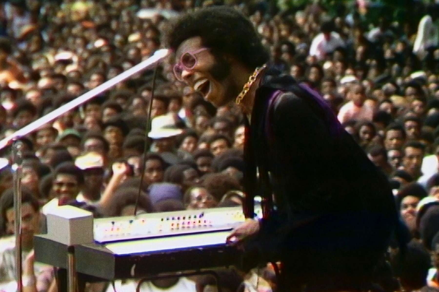 Sly at the keys in stadium