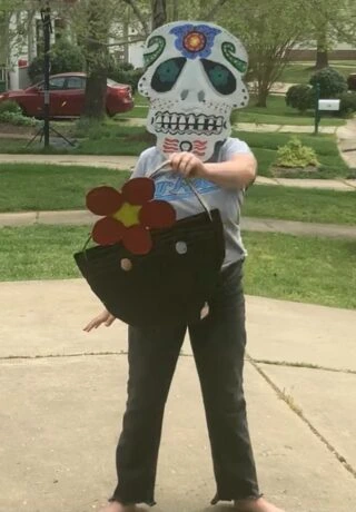 1,2,3 Skeleton mask rehearsal at sol ramirez home