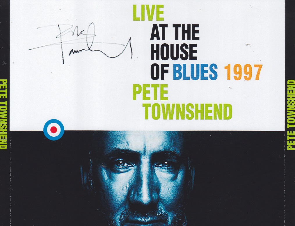 Pete Townshend Live at the House of Blues 1997 cover front Pete Townshend Live at the House of Blues 1997 cover front