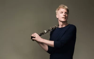 Martin Frost with clarinet over shoulder