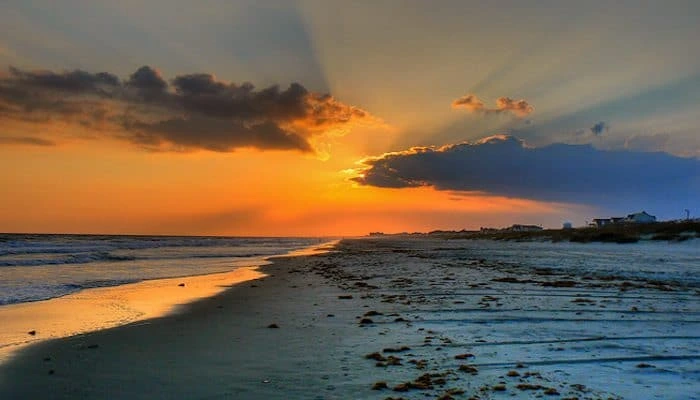Nc Beaches Sunset at beach