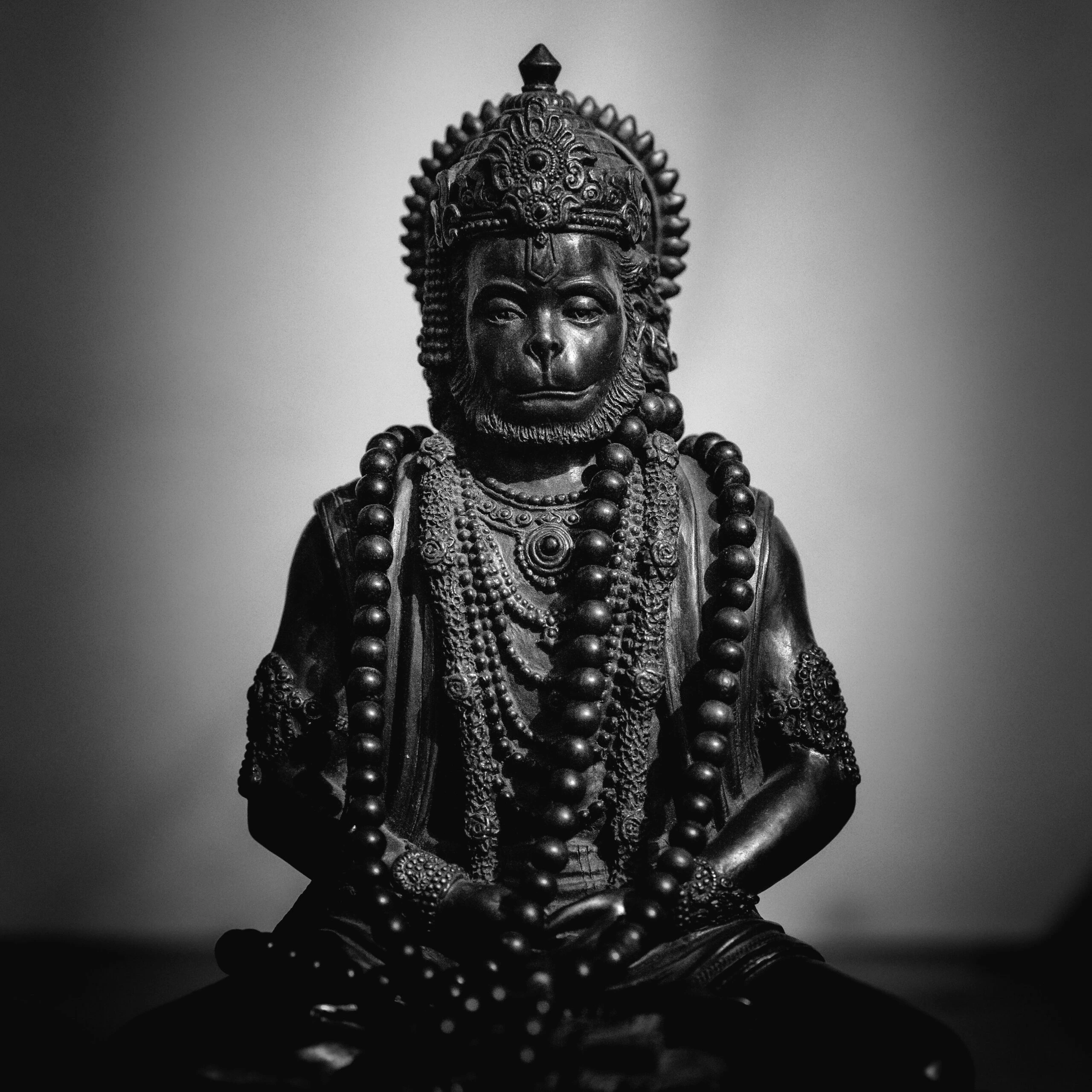 tester-Black Hanuman Bronze statue-unsplash-scaled