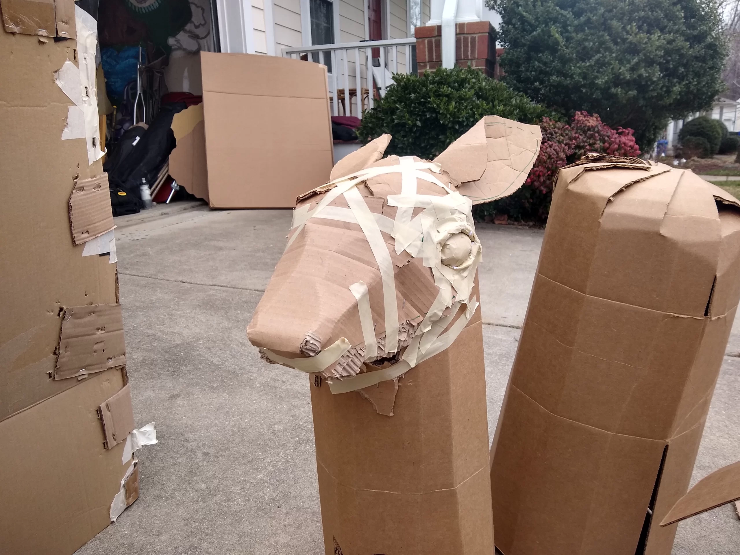 Initial form of Fawn Mask for 1,2,3 Puppetry the Time we have