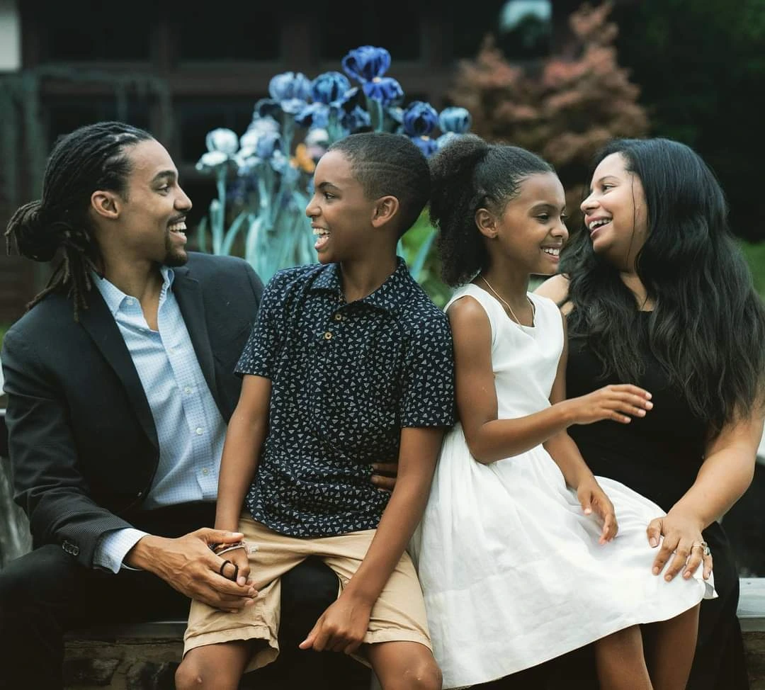 Pierce Freelon and Family photo after City Council Ward 3 Announcement of his appointment