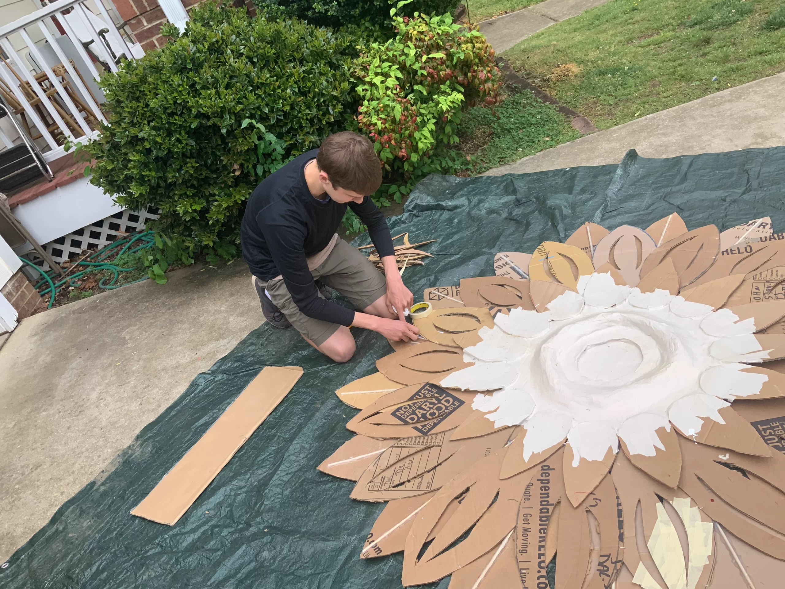 Jasper of 1,2,3 Puppetry working on sun for The Time We Have playwebp