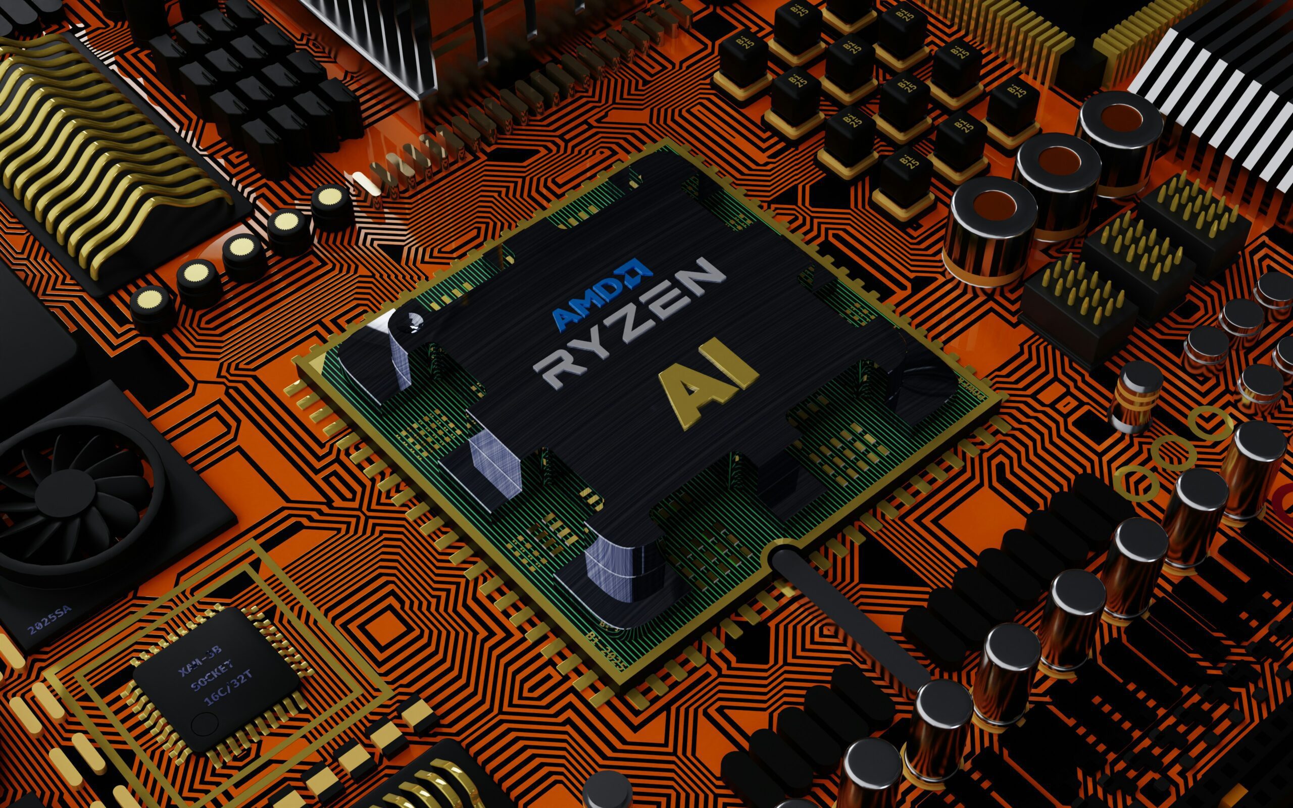 chip, AMD, AMD series, Ryzen, AI, chip Artificial intelligence, motherboard, IA 300, processor, computing, hardware, technology, CPU, GPU, neural networks, machine learning, deep learning, computer vision, natural language processing, robotics, automation, data analysis, data science, high-performance computing, cloud computing, edge computing, IoT, smart devices, embedded systems, microcontrollers, firmware, software, programming, algorithms, data storage, memory, bandwidth, performance, efficiency, power management, thermal management, cooling systems, overclocking, benchmarking, gaming Published on June 3, 2024 Free to use under the Unsplash License