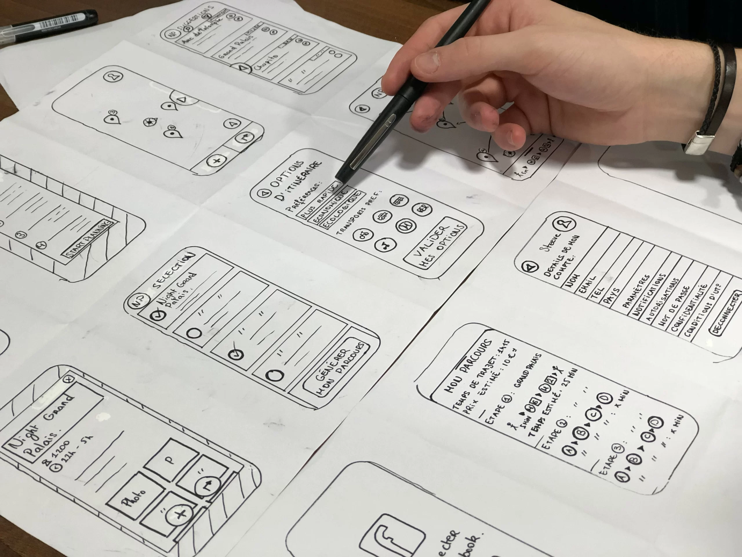 amelie-mourichon-UX UI design process wire sketch layout -unsplash