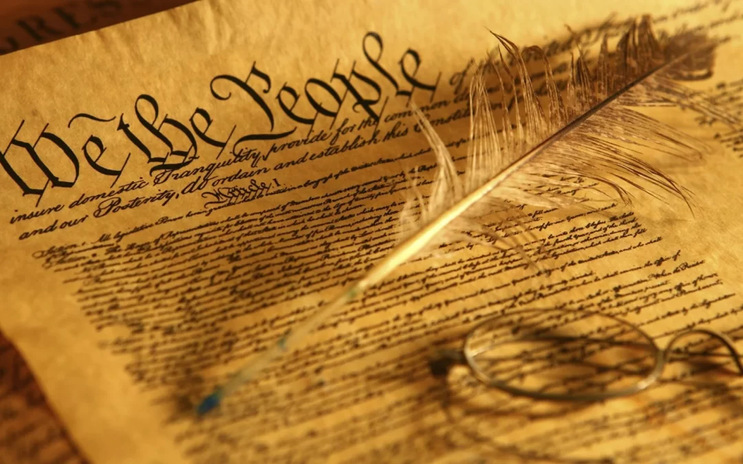 Constitution with Quill