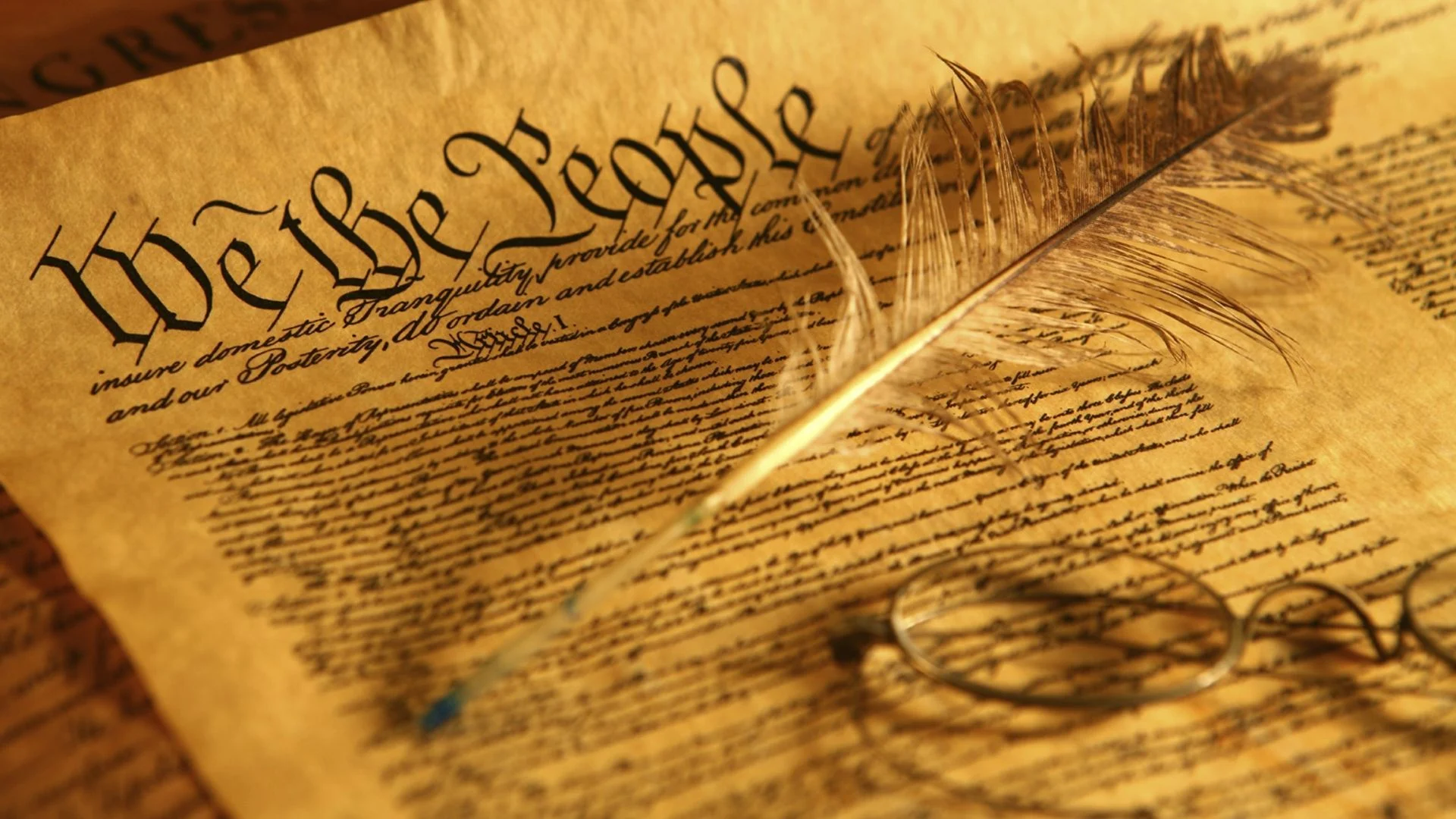 Constitution with Quill