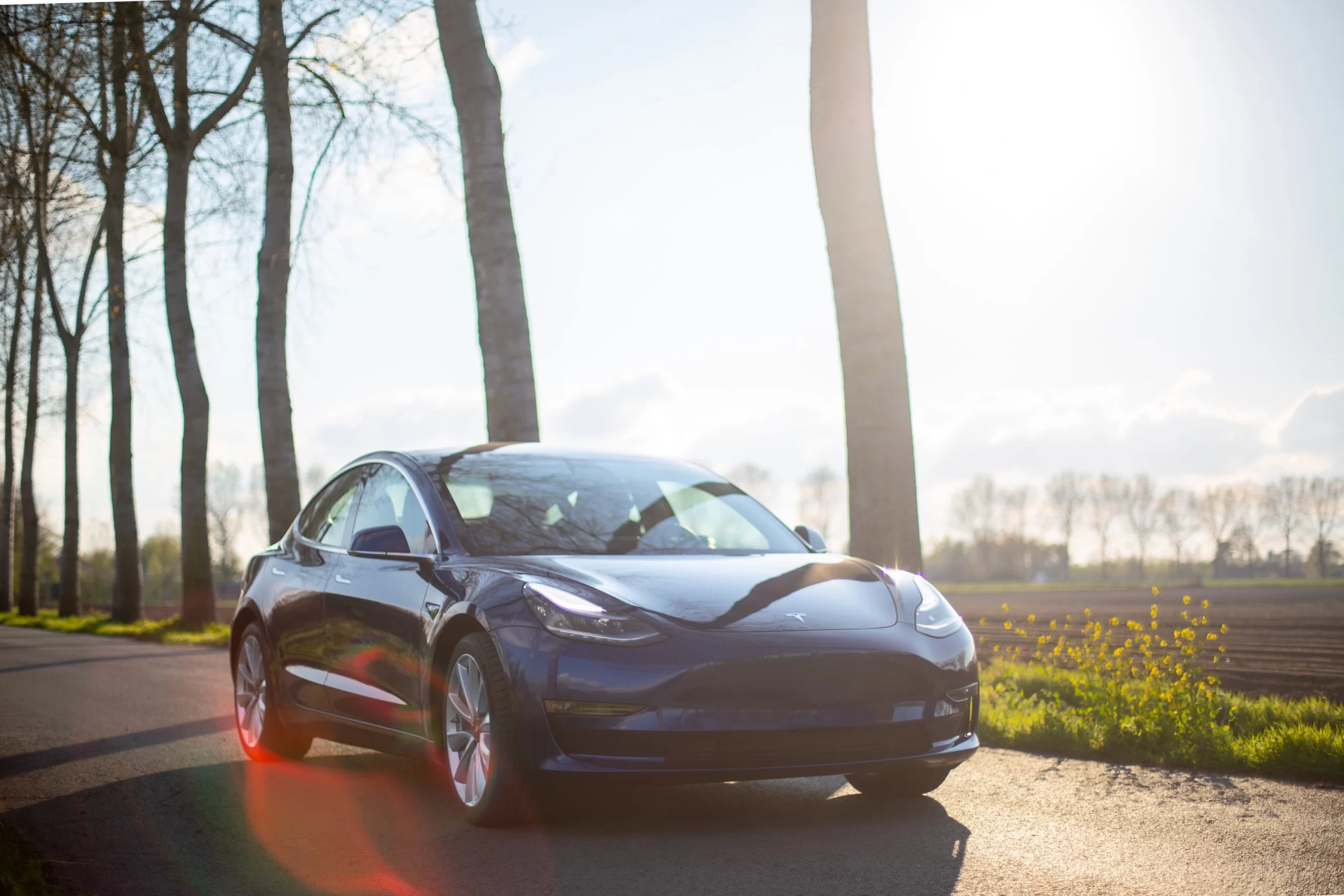 <br />
Red Tesla Model 3<br />
Beernem, Belgium<br />
Published on July 3, 2019<br />
Canon, EOS 5D Mark III<br />
Free to use under the Unsplash License