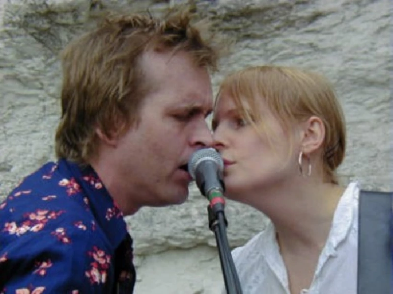 Chuck Prophet and Stephanie Finch Chuck Prophet and Stephanie Finch share a microphone