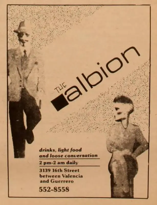albion1988.San Francisco: Places That Are Gone 3 years ago lilmikesf List of Defunct San Francisco Nightclubs, Bars & Other Businesses Shuttered Since The Late 1980's San Francisco: Places That Are Gone<br />
lilmikesf<br />
List of Defunct San Francisco Nightclubs, Bars & Other Businesses Shuttered Since The Late 1980's
