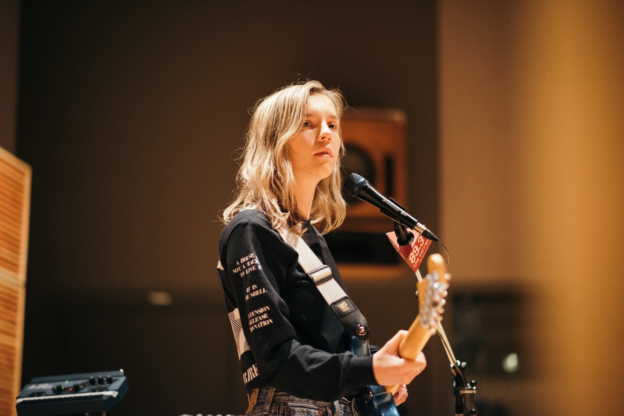 Amber Bain of The Japanese House performs in The Current's studio. Nate Ryan | MPR