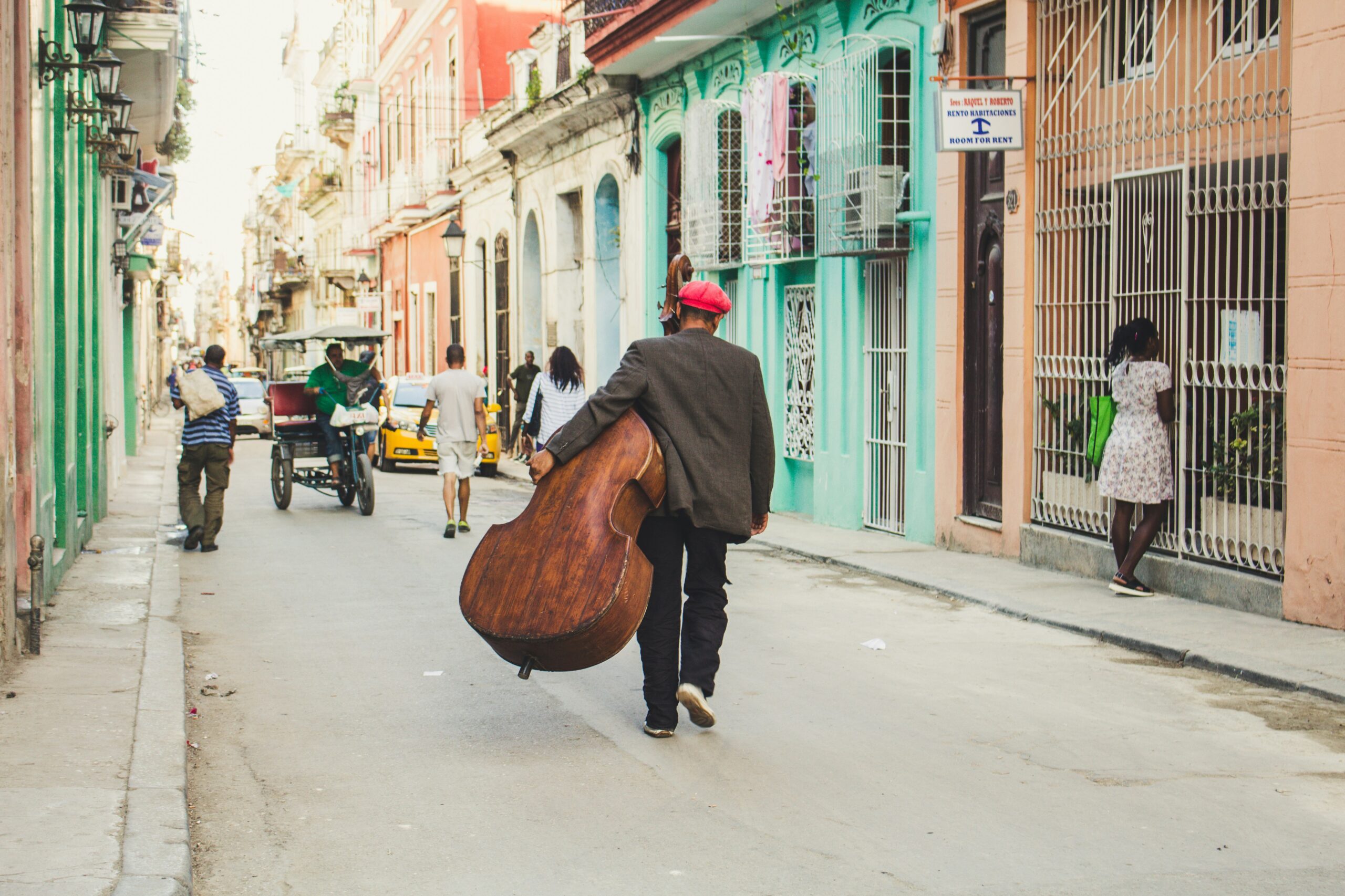 Man walking street, Havana, Cuba Old Havana, Havana, Cuba Published on August 30, 2019 Canon, EOS REBEL T5i Free to use under the Unsplash License