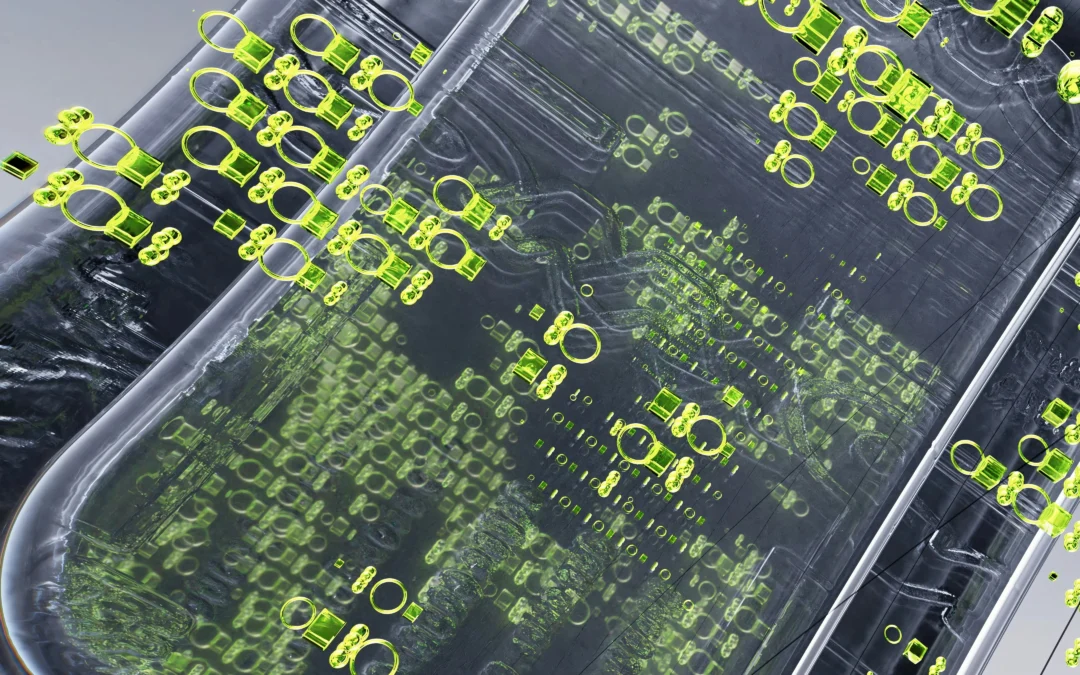 An artist’s illustration of artificial intelligence (AI). This image explores AI-generated media can be watermarked. It was created by Zünc Studio as part of the Visualising AI project launched by Google DeepMind