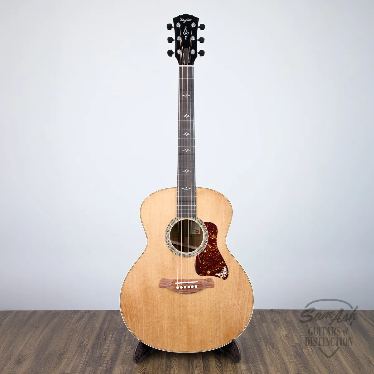 Taylor Gold Label K14E Koa # 1207165062
Serial # 1207165062. These are photos of the exact guitar you will recieve. The Gold Label K14E Koa # 1207165062 features solid torrefied sitka spruce top for a warm, aged tone, and L.R. Baggs Element VTC electronics.