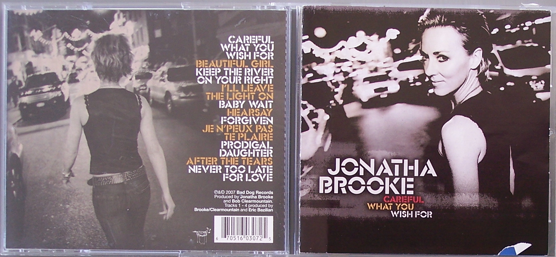 Jonatha Brooke "Careful What You Wish For" album cover, 2007 Bad Dog Records. Album cover photo by Dr Umm, used under Creative Commons Attribution 2.0 Generic License