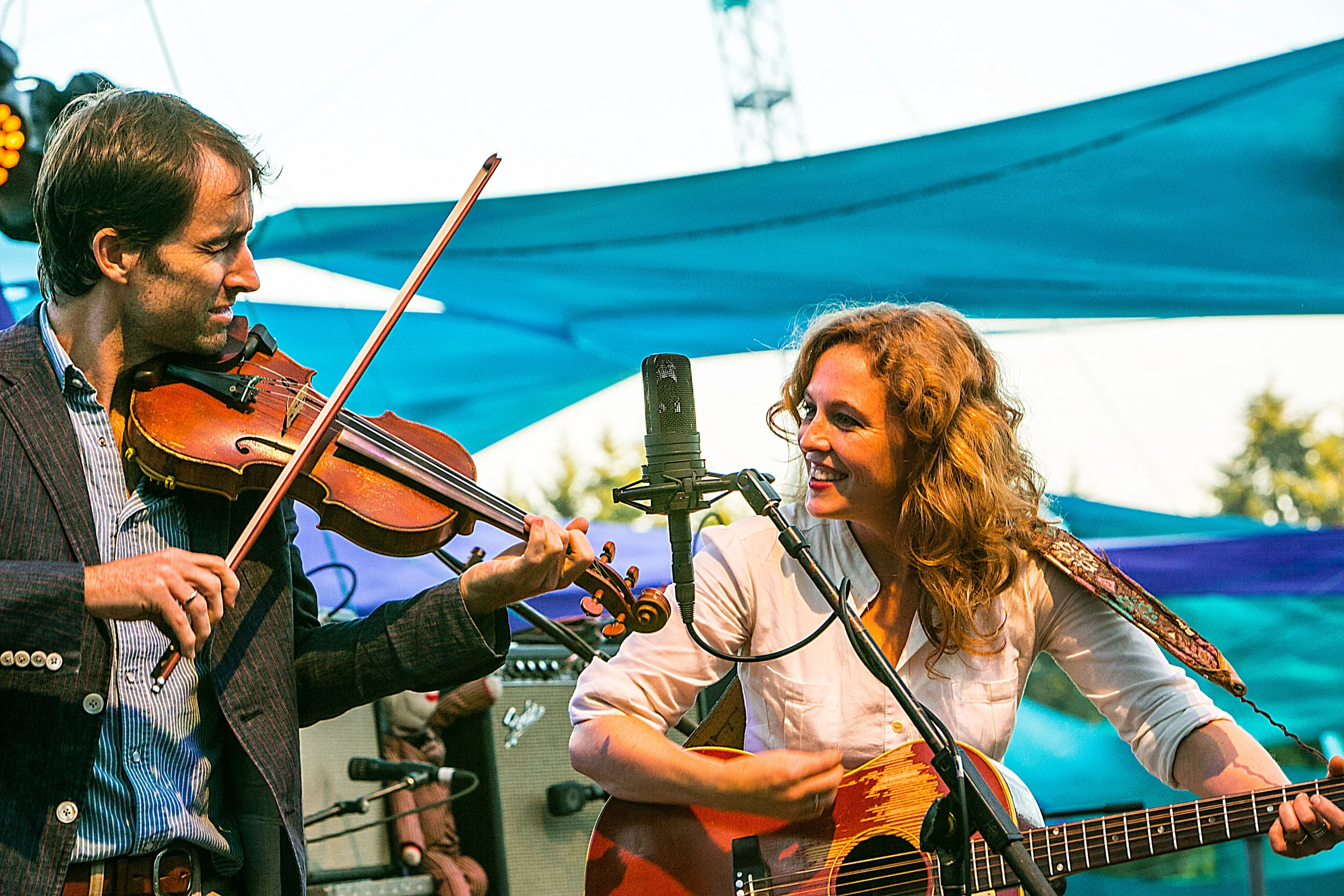 Andrew Bird and Tift Merritt @ Pickathon 2013 Andrew Bird is joined by Tift Merritt on the Mt View Stage at Pickathon 2013 at the Pendarvis Farm just outside of Portland OR on August 3, 2013. Photo Credit: Mick Orlosky